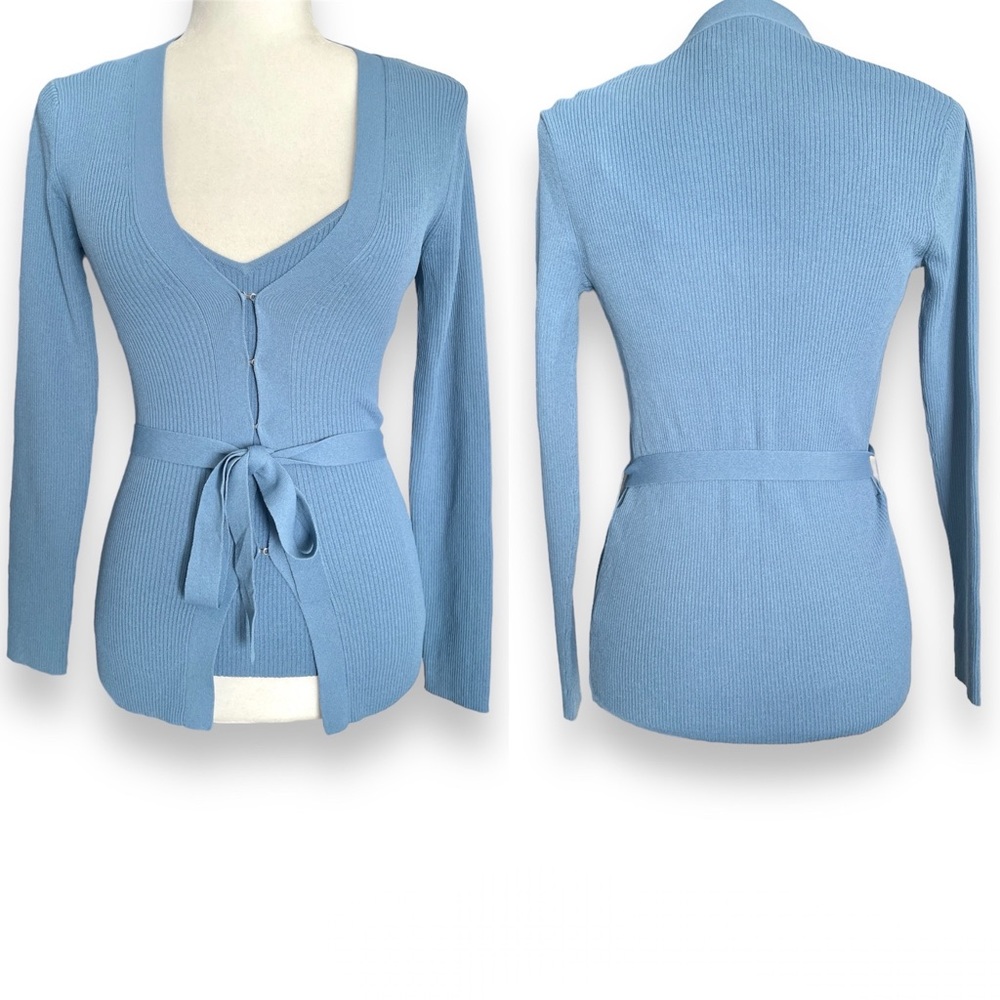 90s Y2K THE LIMITED Cornflower Blue Twin Cardigan Set S/M